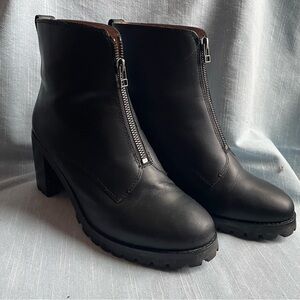 Madewell Zip Up Granny Boots, Sz 9
